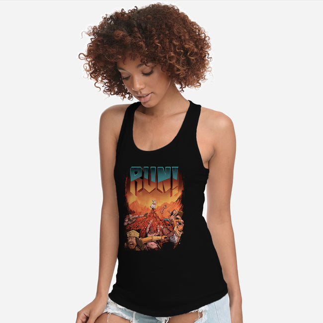 RUN!-womens racerback tank-MoisEscudero