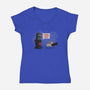 Running Away?-womens v-neck tee-Naolito