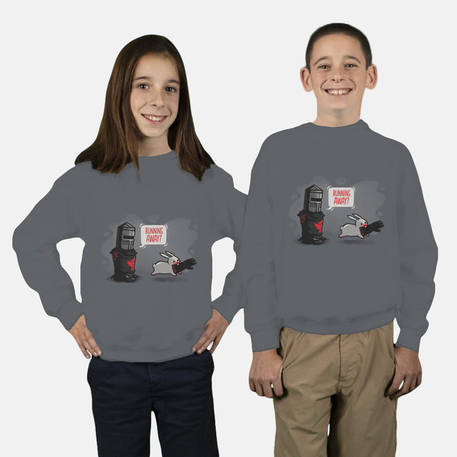 Running Away?-youth crew neck sweatshirt-Naolito