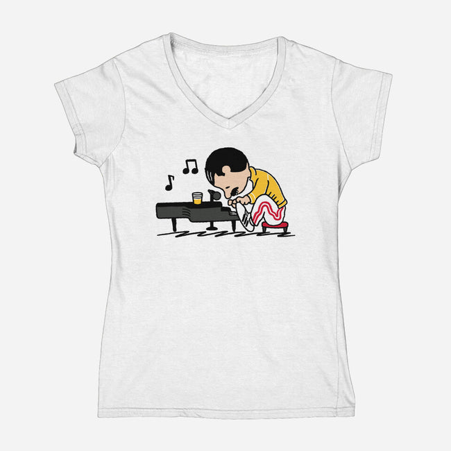 Queenuts!-womens v-neck tee-Raffiti