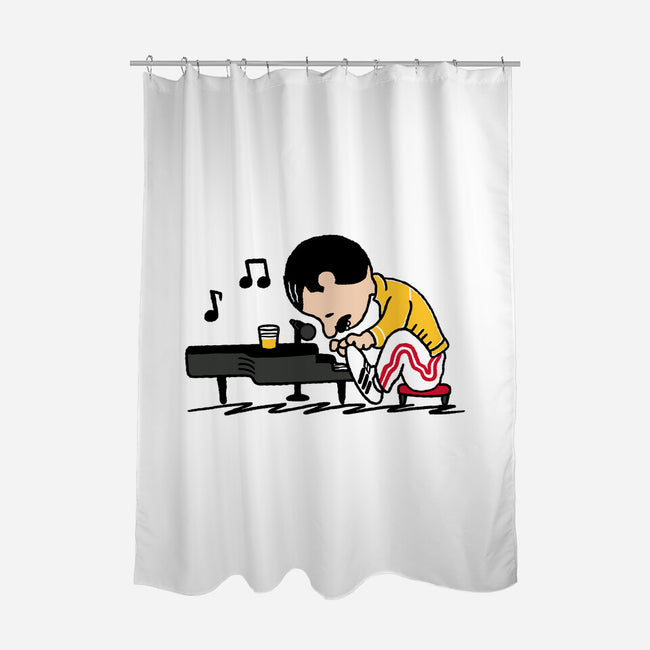 Queenuts!-none polyester shower curtain-Raffiti