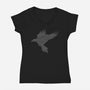 Quoth The Raven-womens v-neck tee-mikematola