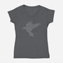 Quoth The Raven-womens v-neck tee-mikematola