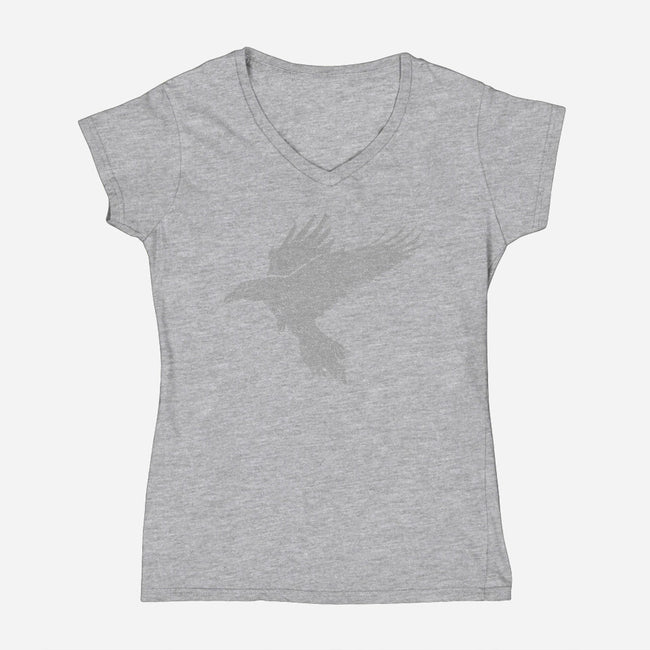 Quoth The Raven-womens v-neck tee-mikematola
