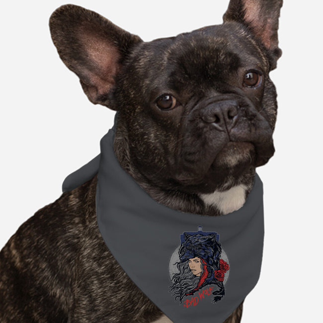 Bad Wolf Skinned-dog bandana pet collar-zerobriant