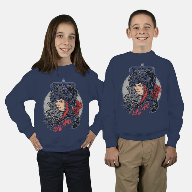 Bad Wolf Skinned-youth crew neck sweatshirt-zerobriant
