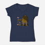 Big Friend-womens v-neck tee-verrrso