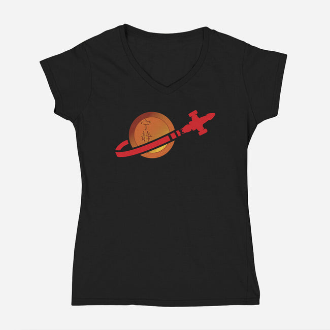 Browncoat Brick-womens v-neck tee-wuxter