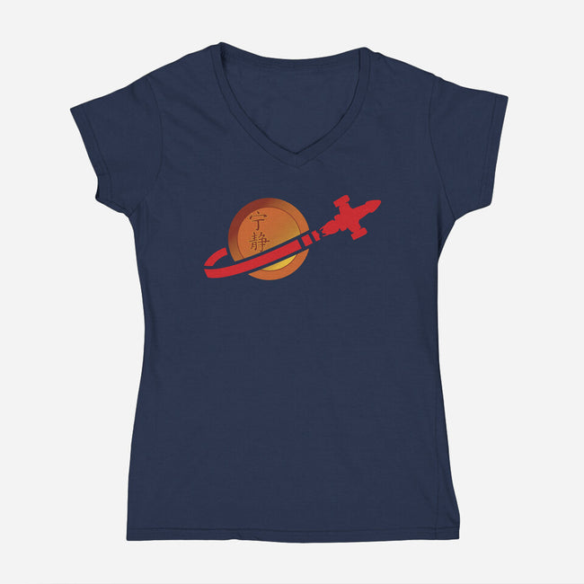 Browncoat Brick-womens v-neck tee-wuxter