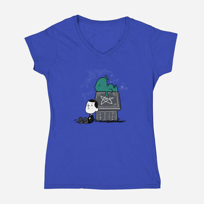 Call of Snoophulhu-womens v-neck tee-queenmob
