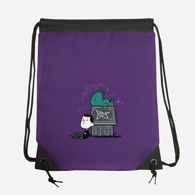 Call of Snoophulhu-none drawstring bag-queenmob