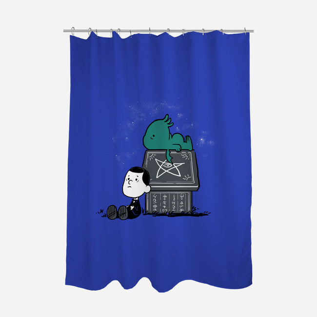 Call of Snoophulhu-none polyester shower curtain-queenmob