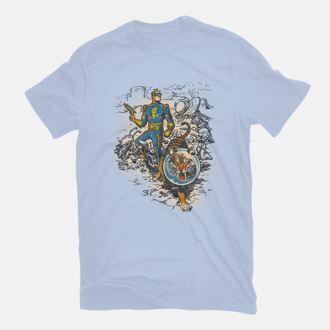 Calvin, Spiffy Spaceman-womens fitted tee-Captain Ribman