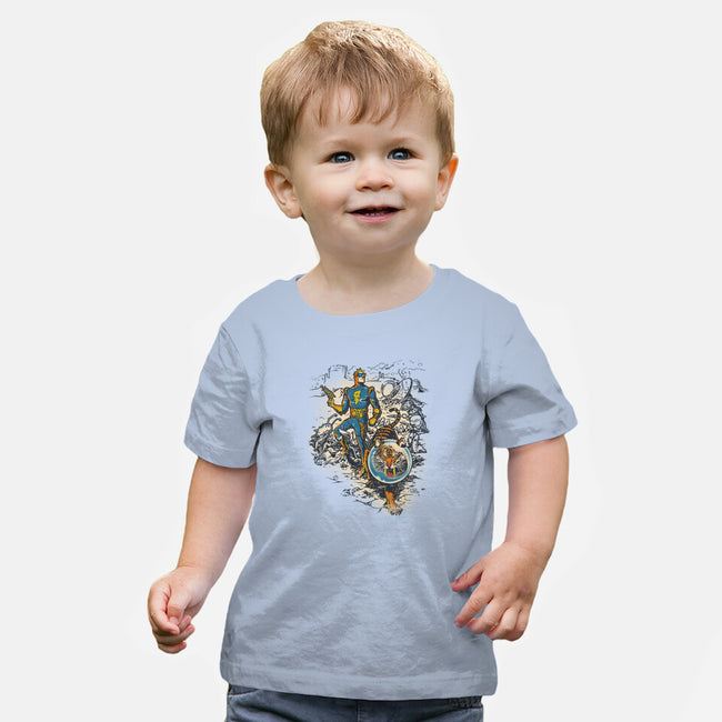 Calvin, Spiffy Spaceman-baby basic tee-Captain Ribman