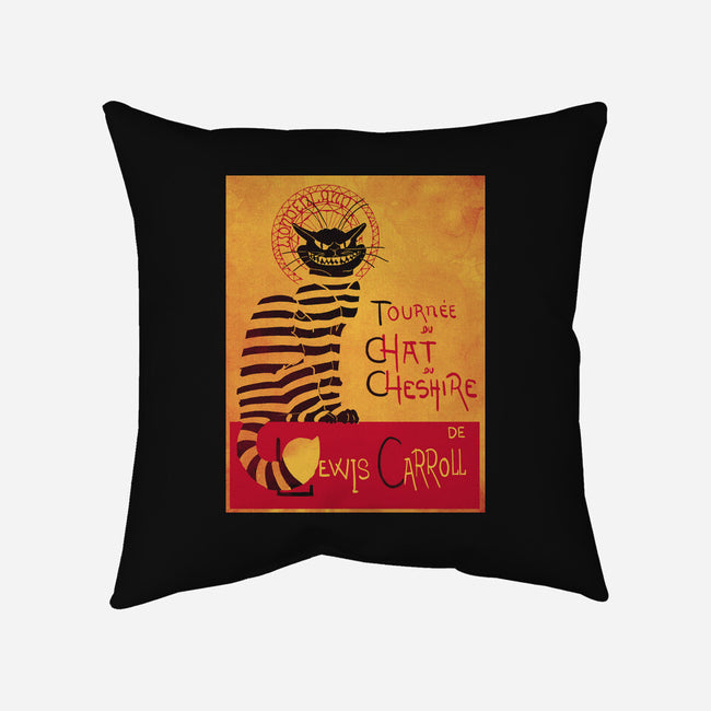 Chat du Cheshire-none non-removable cover w insert throw pillow-Harantula