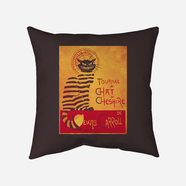Chat du Cheshire-none removable cover w insert throw pillow-Harantula