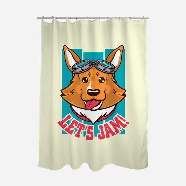 Data Dog-none polyester shower curtain-Matt Parsons