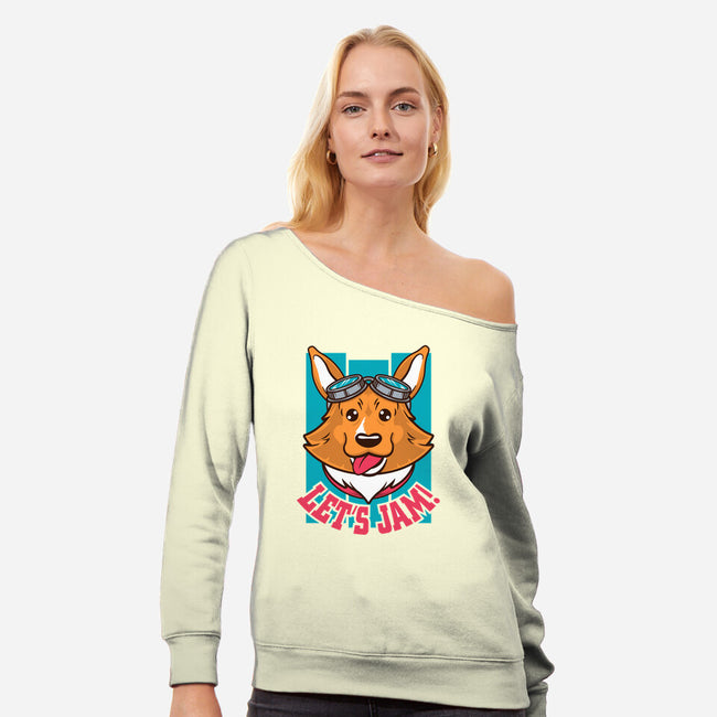 Data Dog-womens off shoulder sweatshirt-Matt Parsons