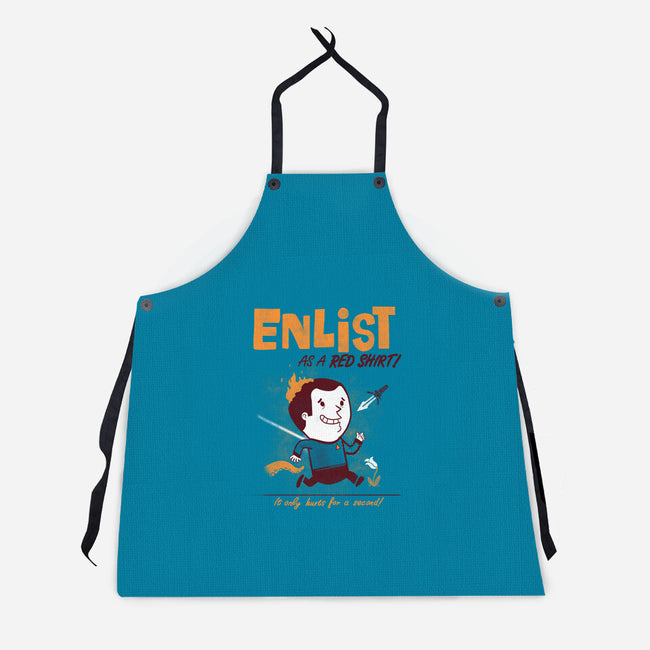 Enlist!-unisex kitchen apron-queenmob