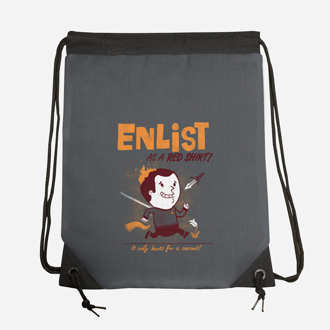 Enlist!-none drawstring bag-queenmob