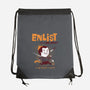 Enlist!-none drawstring bag-queenmob
