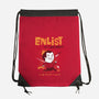 Enlist!-none drawstring bag-queenmob