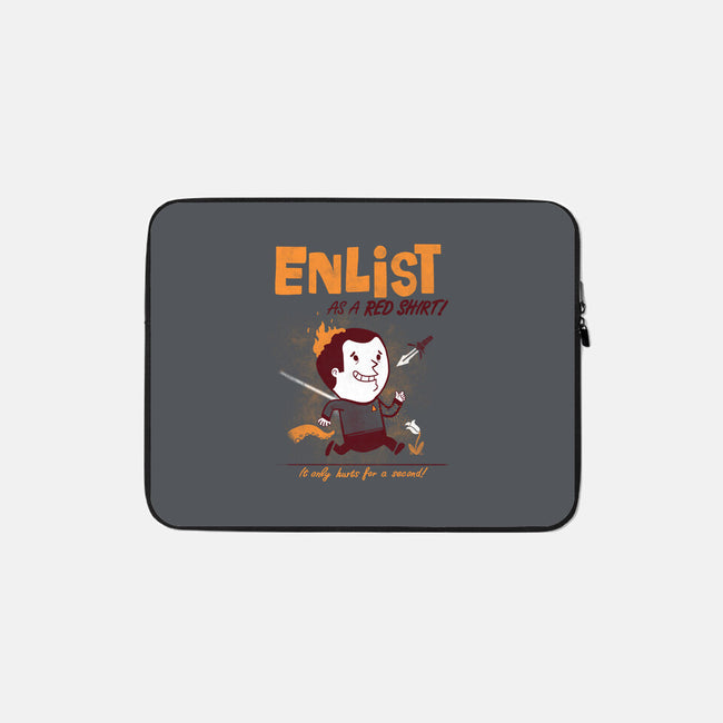 Enlist!-none zippered laptop sleeve-queenmob