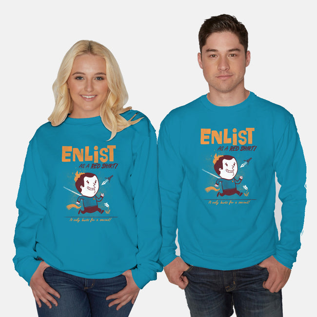 Enlist!-unisex crew neck sweatshirt-queenmob