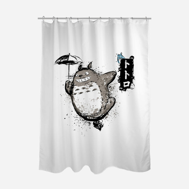 Flying With My Neighbor-none polyester shower curtain-DrMonekers