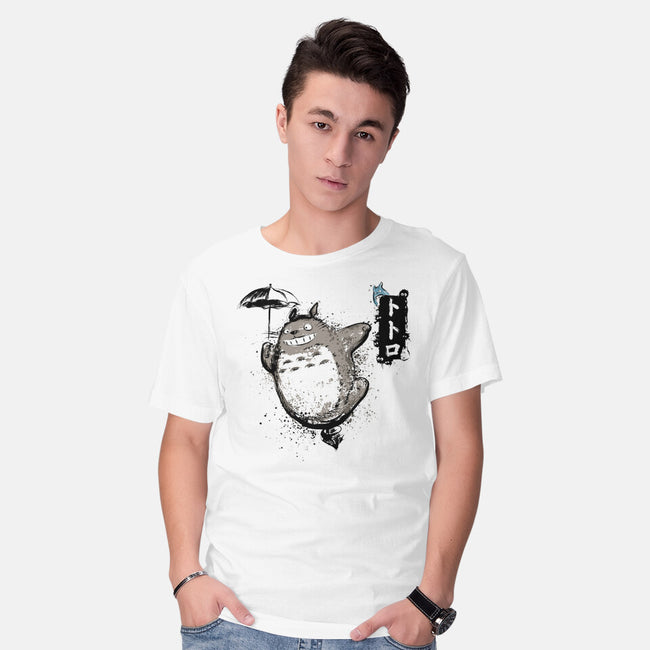 Flying With My Neighbor-mens basic tee-DrMonekers