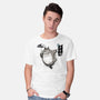 Flying With My Neighbor-mens basic tee-DrMonekers