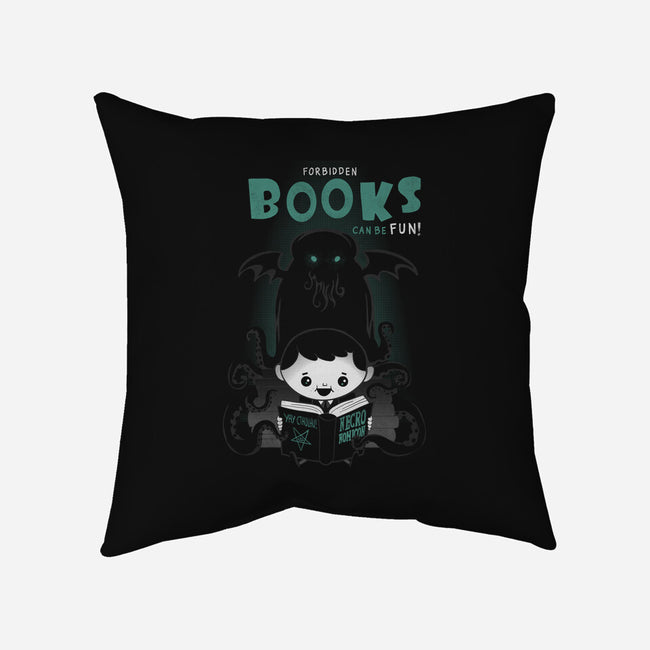 Forbidden Books are Fun!-none removable cover w insert throw pillow-queenmob