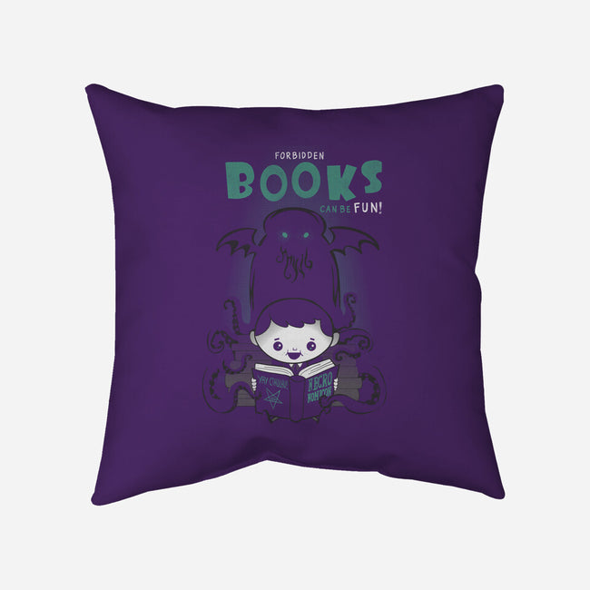 Forbidden Books are Fun!-none removable cover w insert throw pillow-queenmob
