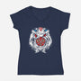 Forest Spirit Protector-womens v-neck tee-InkOne