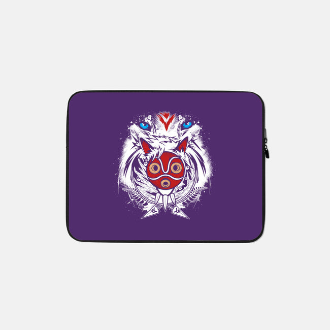 Forest Spirit Protector-none zippered laptop sleeve-InkOne