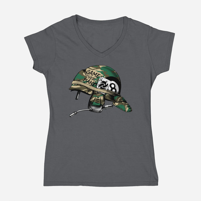 Game Over Man-womens v-neck tee-6amcrisis