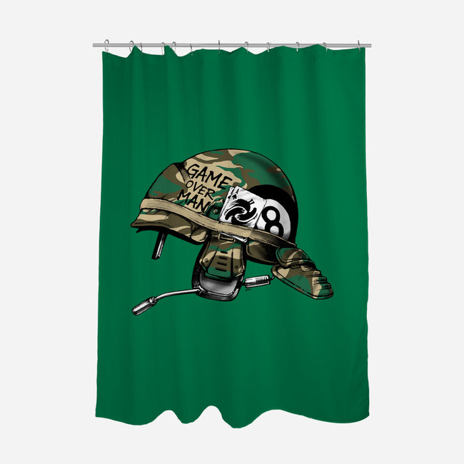 Game Over Man-none polyester shower curtain-6amcrisis