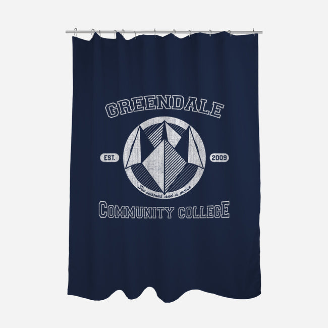 Greendale Community College-none polyester shower curtain-SergioDoe