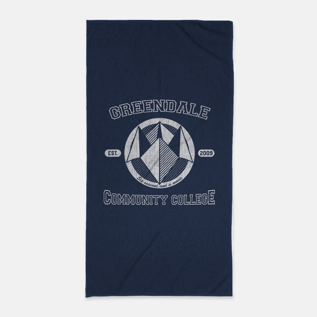 Greendale Community College-none beach towel-SergioDoe