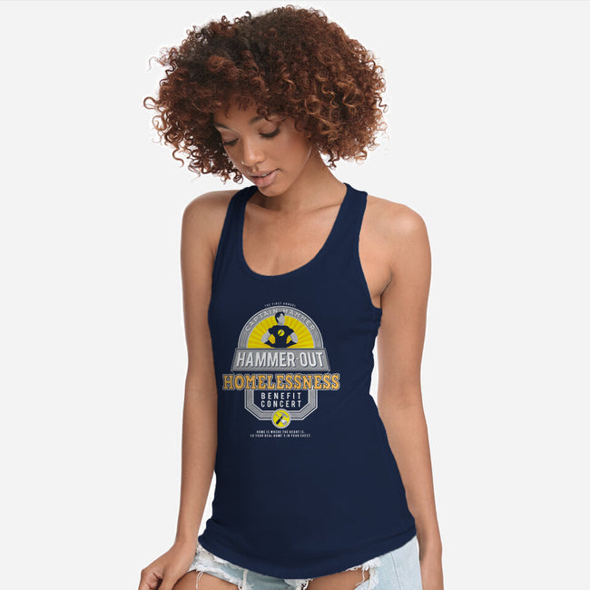Hammer-Out Homelessness-womens racerback tank-TheBensanity