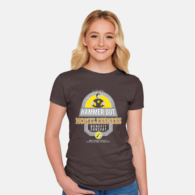 Hammer-Out Homelessness-womens fitted tee-TheBensanity