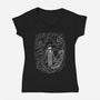 Headlight Glasses-womens v-neck tee-Night Donuts