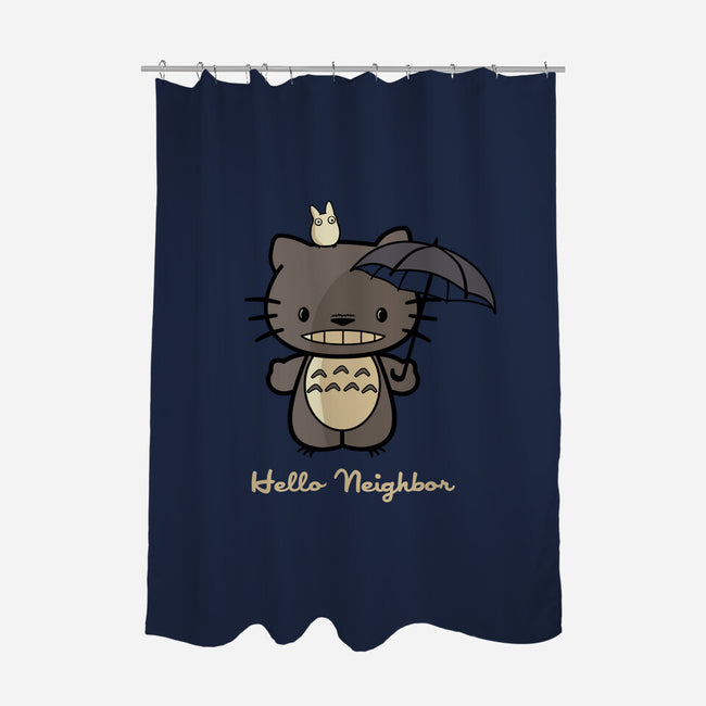 Hello Neighbor-none polyester shower curtain-Fishbiscuit