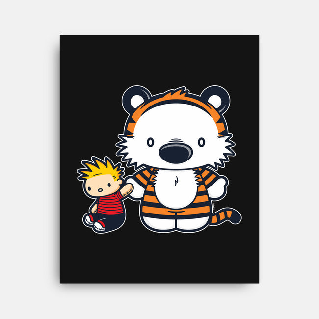 Hello Tiger-none stretched canvas-mikehandyart