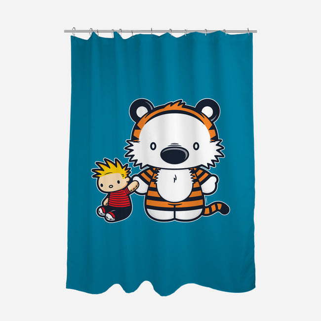 Hello Tiger-none polyester shower curtain-mikehandyart