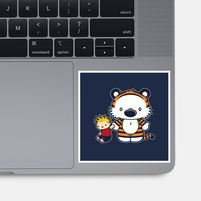 Hello Tiger-none glossy sticker-mikehandyart