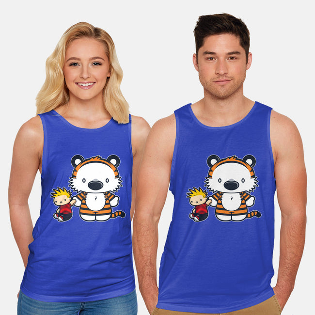 Hello Tiger-unisex basic tank-mikehandyart