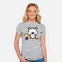 Hello Tiger-womens fitted tee-mikehandyart
