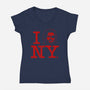 I Snake NY-womens v-neck tee-castlepop