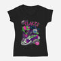 Invader Flakes-womens v-neck tee-AtomicRocket